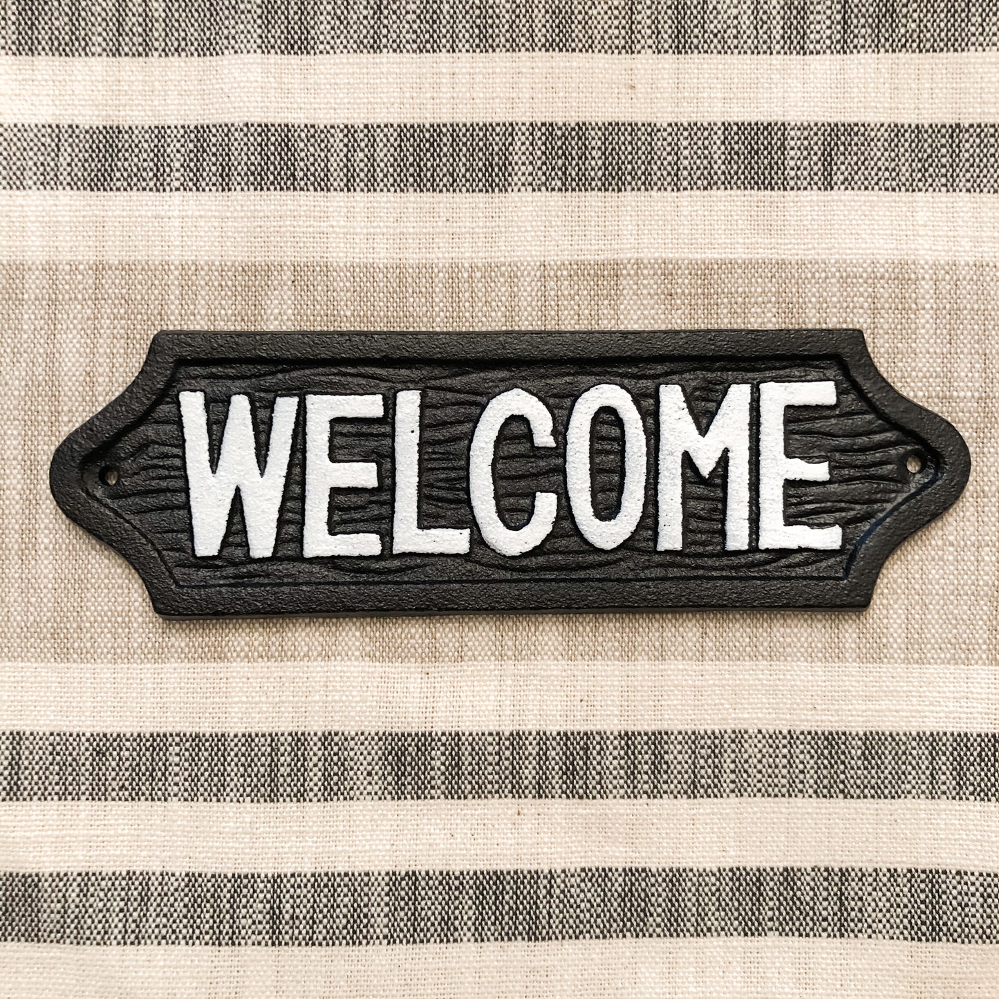 Welcome Cast Iron Sign Plaque