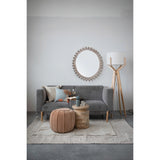 Mango Wood Framed Wall Mirror, Whitewashed
