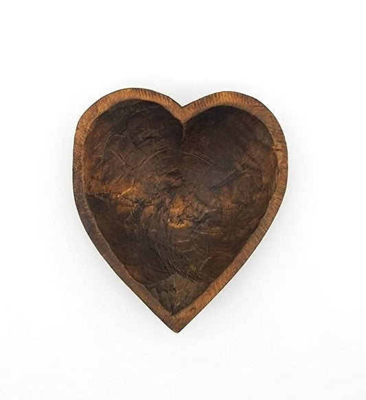 Small Heart Wooden Bowl