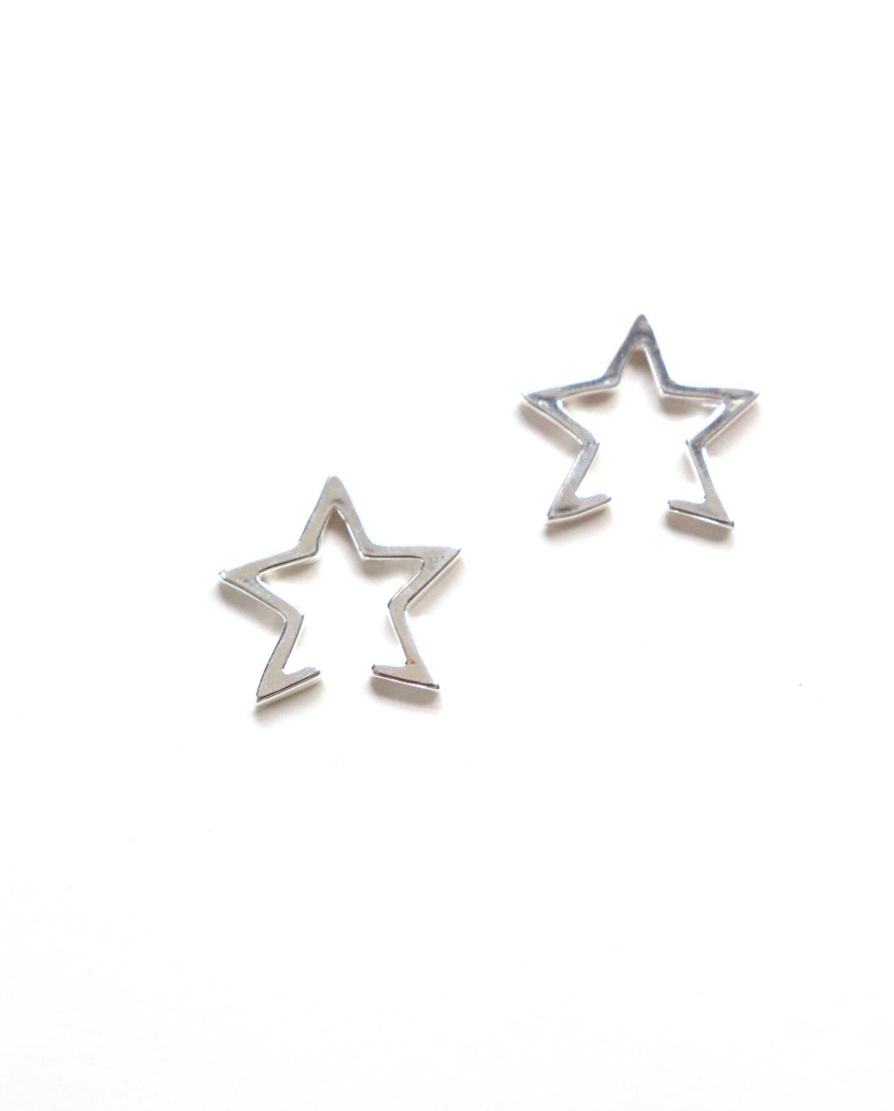 Single Silver Star Cuff Earring