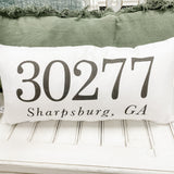 30277 Sharpsburg, GA Zip Code Lumbar Pillow