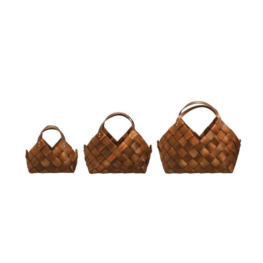 Woven Basket with Handle