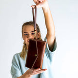 Women's Leather Clutch Wallet - Trifold
