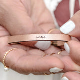 Sister l Rose Gold Leather Bracelet