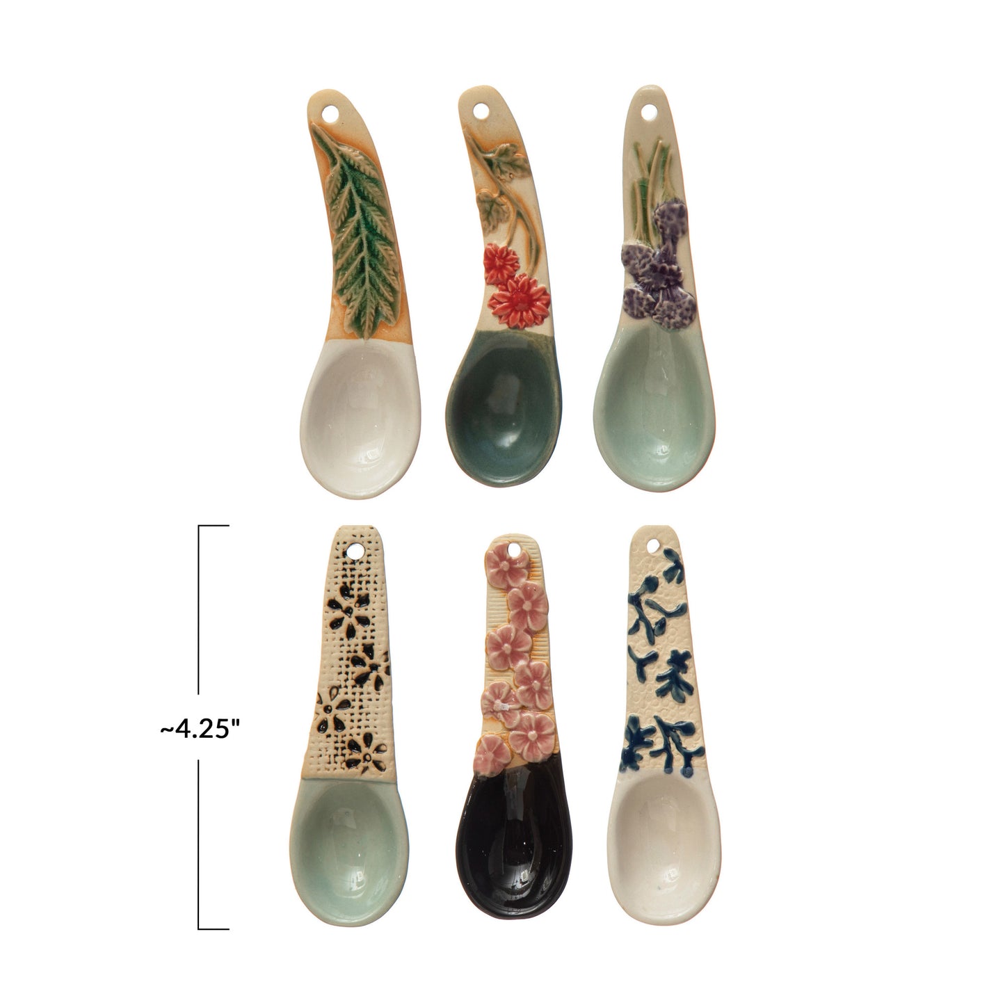 Hand-Painted Spoon with Handle, 6 Assorted Styles