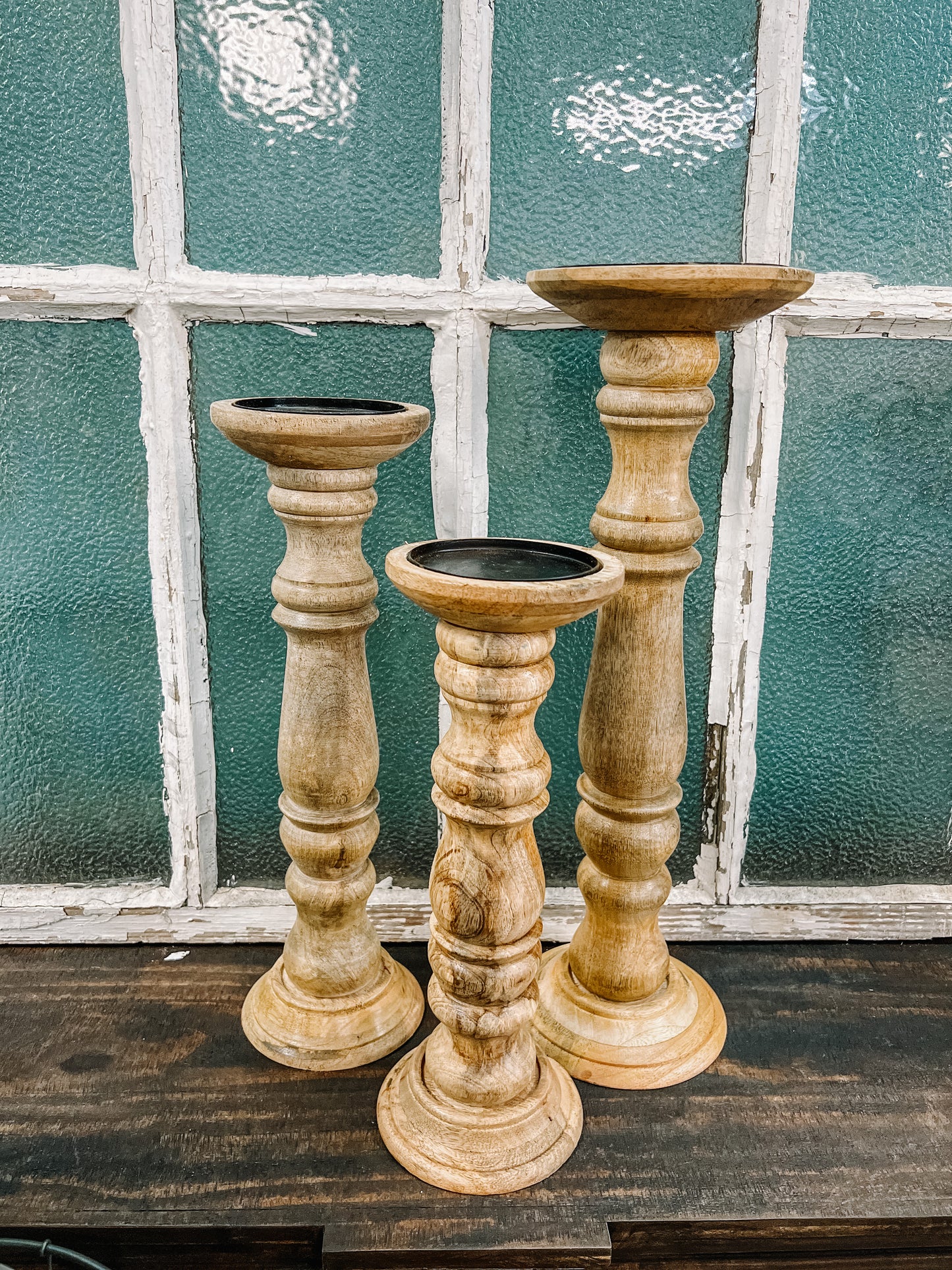 Izzy Wooden Candle Stick | 3 sizes