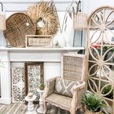 Arch Wood framed mirror