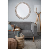 Mango Wood Framed Wall Mirror, Whitewashed