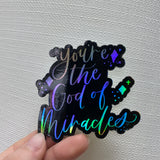 God of Miracles Holographic Sticker