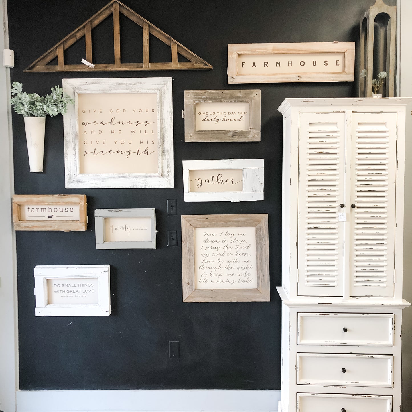 Farmhouse Window Natural Fabric | Long & Skinny