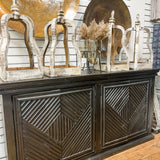 Emma Sideboard 4 Door Black Console | Mango Wood