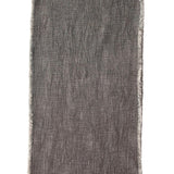 Charcoal Blend Table Runner with Frayed Edges