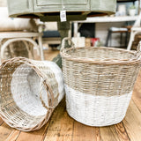 Dipped Wicker Basket with Handles | Multiple Sizes