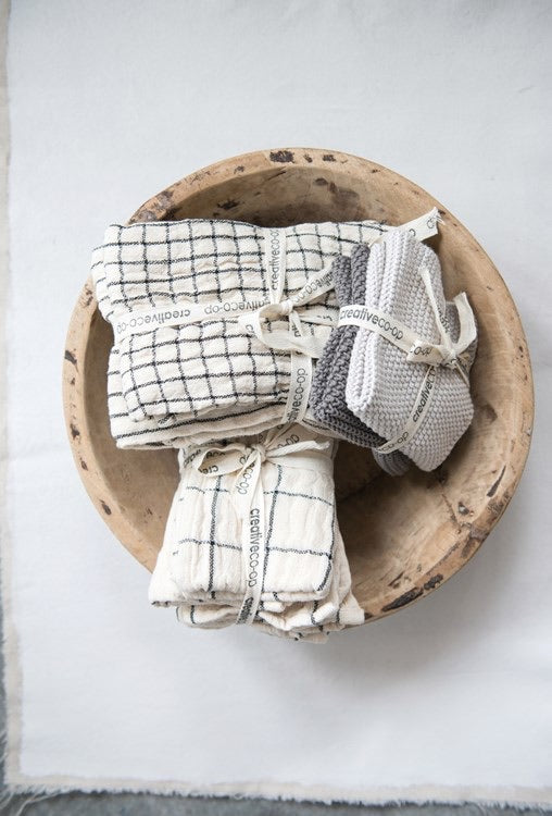 Woven Cotton Napkins | set/4 Towels