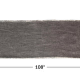 Charcoal Blend Table Runner with Frayed Edges