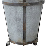 Galvanized Planter on Caster Wheels
