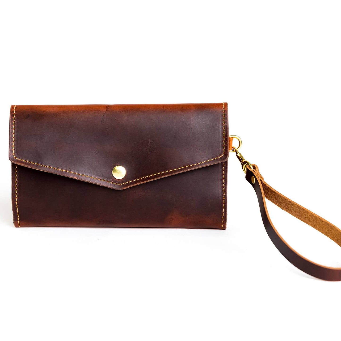 Women's Leather Clutch Wallet - Trifold
