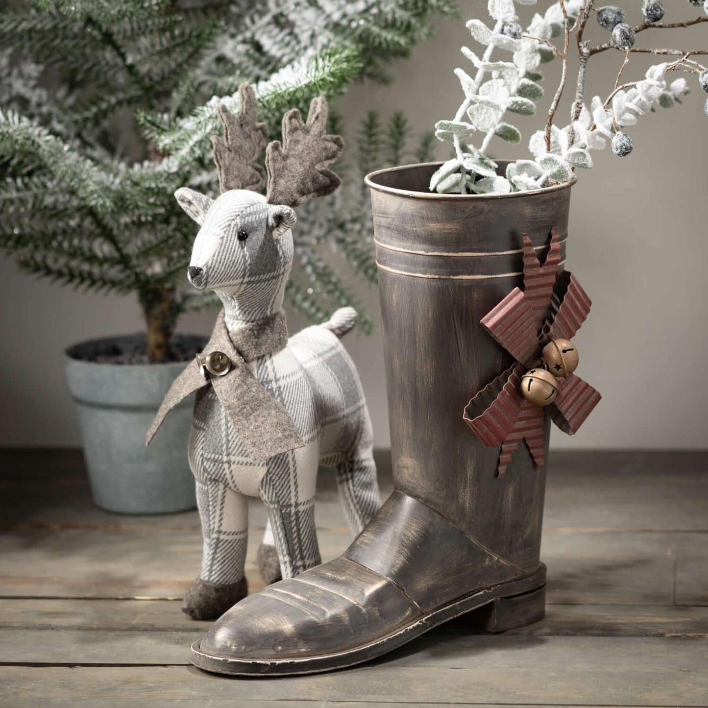 Metal Decorative Santa Boots
