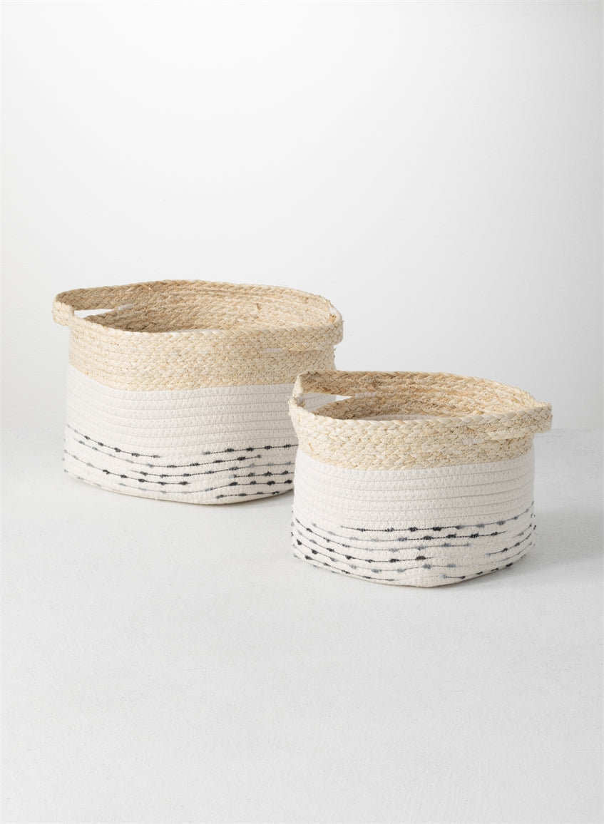 Boho Basket with Handles | 2 sizes