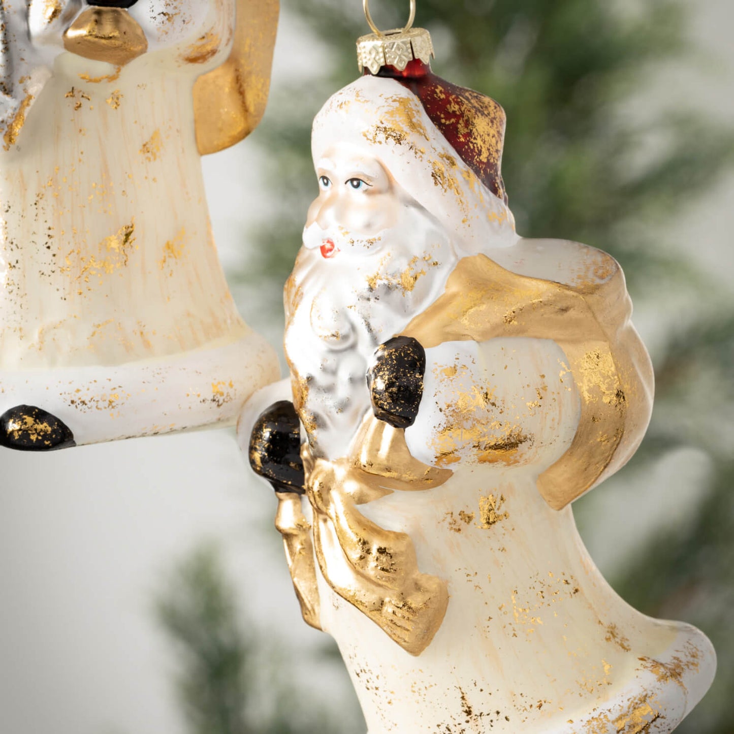 Gold Santa Ornaments