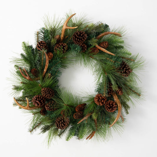 PINE ANTLER WREATH