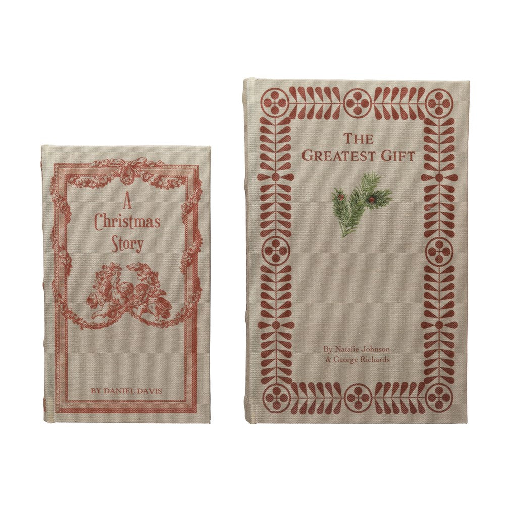 Canvas Book Storage Boxes | Set of 2